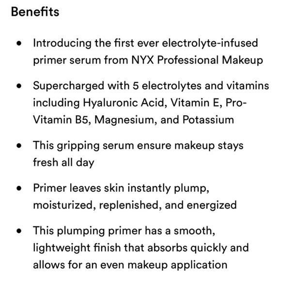 $4❤️‍🔥 NYX Plump Right Back Electrolytes Plumping Primer Serum Mini 💧🪞 NEW - Picture 6 of 7